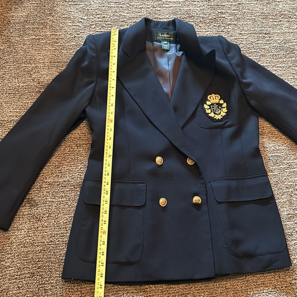 Lauren Ralph Lauren Wool Navy Blue Jacket Size 14 - Picture 13 of 13